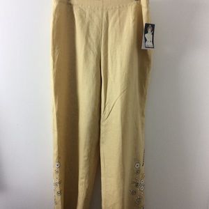 NEW Nikki Valenti Women’s Linen Pants Size 14